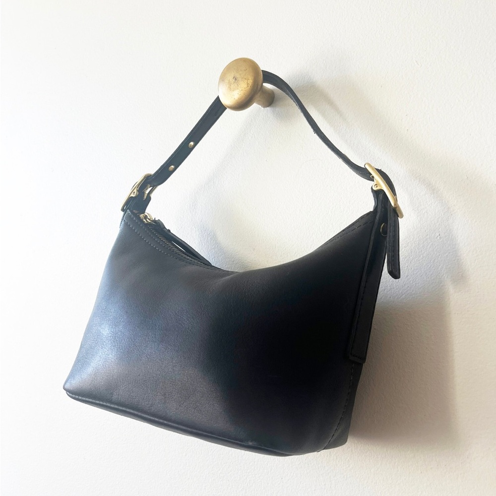 Vintage 90s Black Coach Mini Handbag